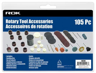 ROK 105 piece Rotary Tool Accessories Kit